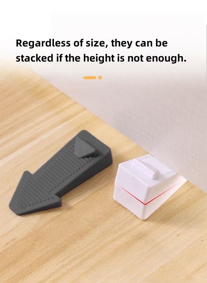 HQ-GAMING Door Stoppers for Bottom of Door, 2 Pacl Premium Rubber Door Stops, Sturdy Wedge for Carpet, Tile, Concrete, Wood, Door Holder for Heavy Duty Door, Black  - Image 5