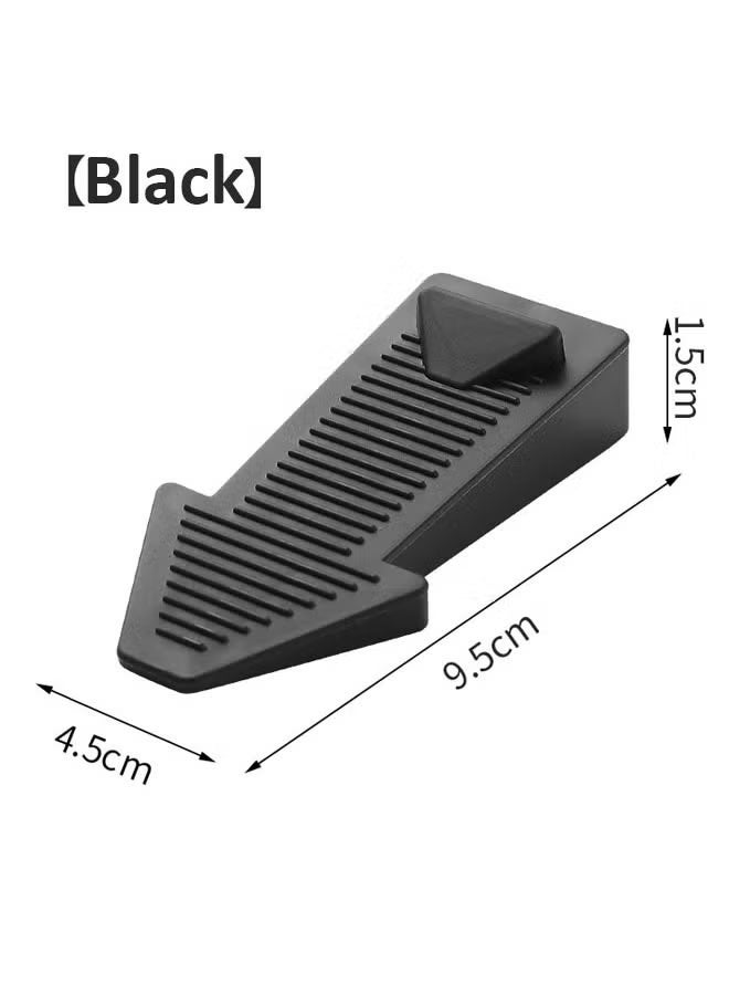 HQ-GAMING Door Stoppers for Bottom of Door, 2 Pacl Premium Rubber Door Stops, Sturdy Wedge for Carpet, Tile, Concrete, Wood, Door Holder for Heavy Duty Door, Black  - Image 2