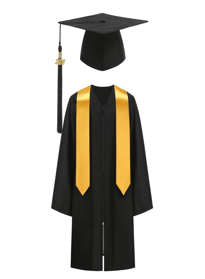 HAPNBCELE Kids Matte Graduation Cap and Gown Set with 2026 2027 Tassel, Kindergarten Preschool Ceremony Gifts for Boys Girls (Black, 30) - Image 1