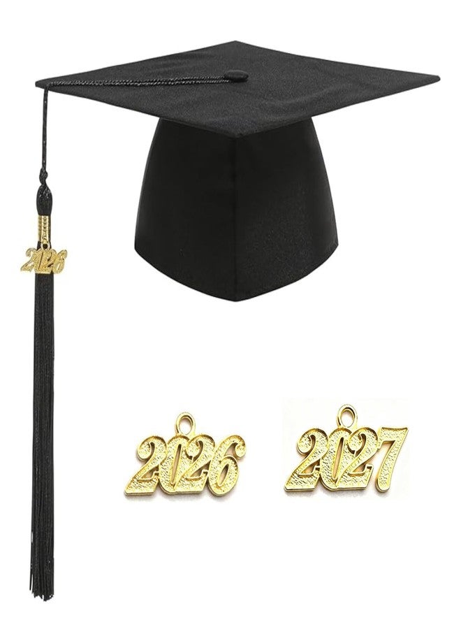 HAPNBCELE Kids Matte Graduation Cap and Gown Set with 2026 2027 Tassel, Kindergarten Preschool Ceremony Gifts for Boys Girls (Black, 30) - Image 3