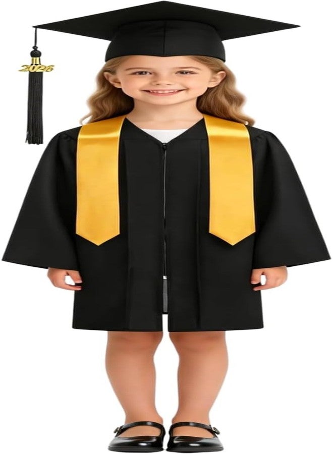 HAPNBCELE Kids Matte Graduation Cap and Gown Set with 2026 2027 Tassel, Kindergarten Preschool Ceremony Gifts for Boys Girls (Black, 30) - Image 5