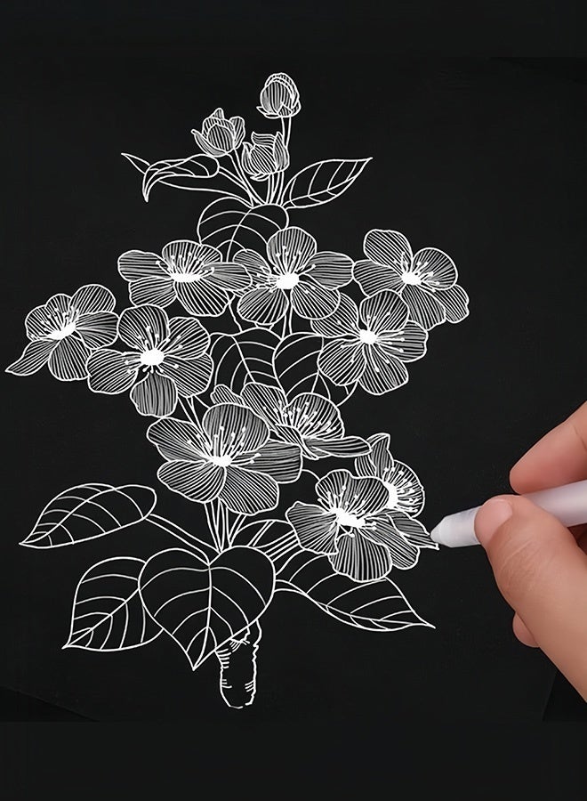 15 Pieces White Highlighter Pen,0.8mm Fine Tip White Gel Pens,Quick Drying Water Based Ink,Non Toxic Acrylic Markers for Paper,Glass,Wood,Metal,Plastic,Ideal for Artists,Students and Crafting - Image 4