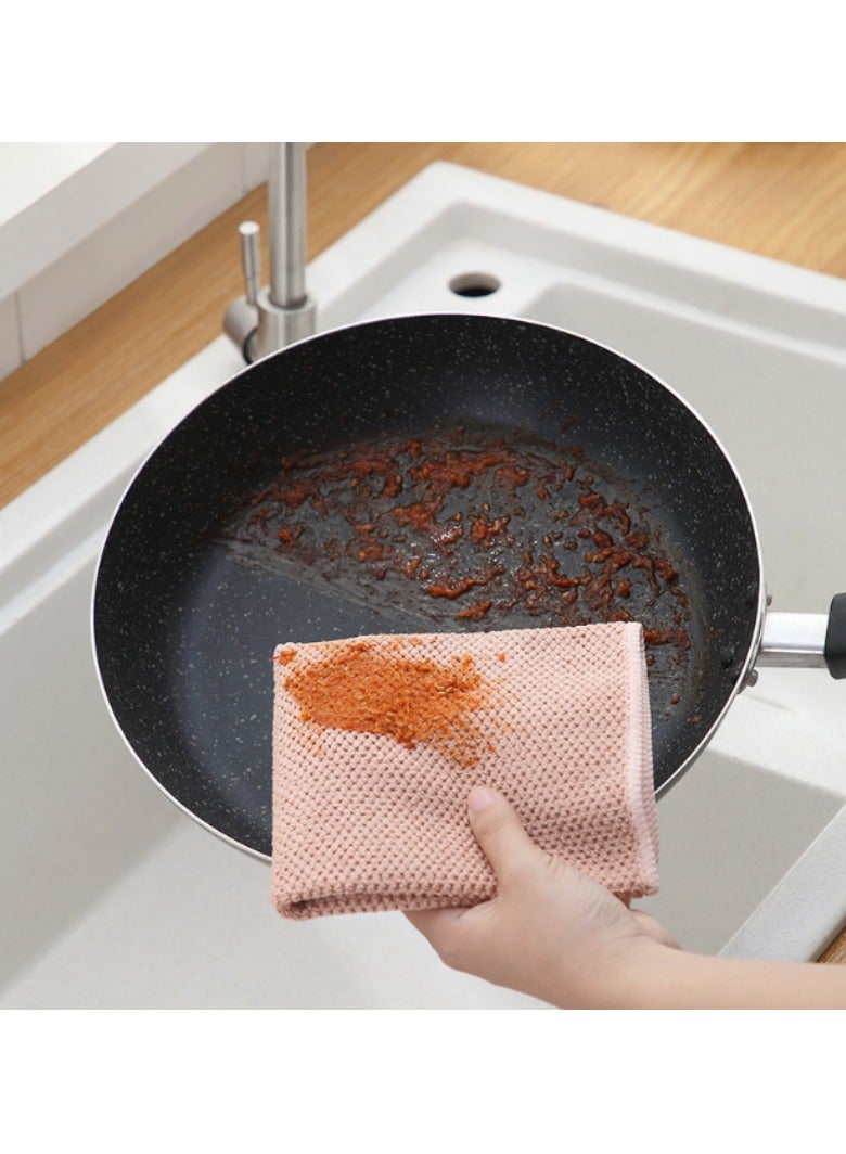 MarlaMall 5-Pack Premium Microfiber Cleaning Cloths - Ultra Absorbent & Lint-Free for Kitchen, Stove, Oven & Dishes | Quick-Dry, Odor-Resistant & Streak-Free | Thickened Fabric for Heavy-Duty Grease & Oil Removal - Image 3