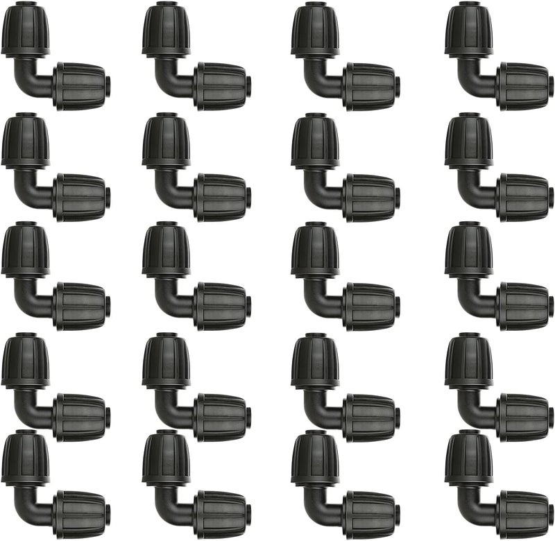 L Shape Drip Irrigation Fittings Heavy Duty Connectors for Garden Watering Systems Tool Assembly 10pcs Garden Irrigation Connectors - Image 1