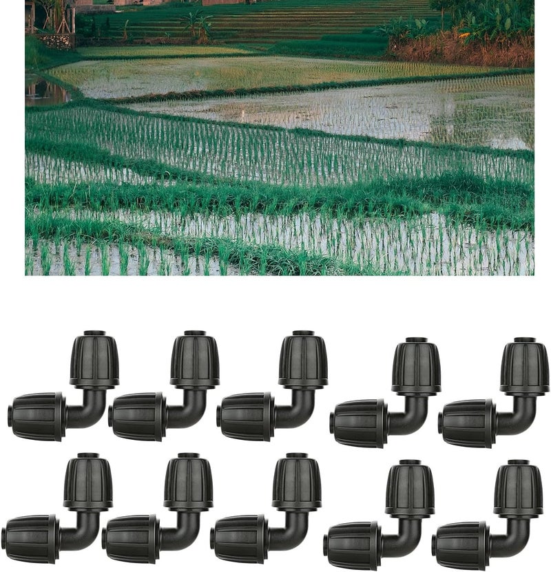 L Shape Drip Irrigation Fittings Heavy Duty Connectors for Garden Watering Systems Tool Assembly 10pcs Garden Irrigation Connectors - Image 4