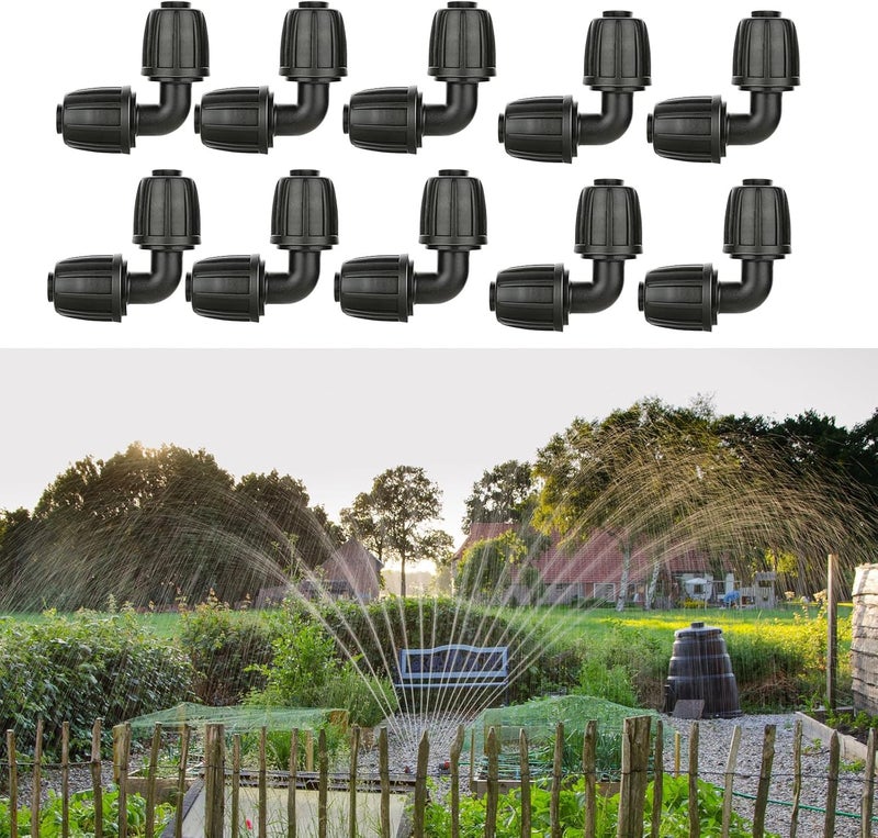 L Shape Drip Irrigation Fittings Heavy Duty Connectors for Garden Watering Systems Tool Assembly 10pcs Garden Irrigation Connectors - Image 2