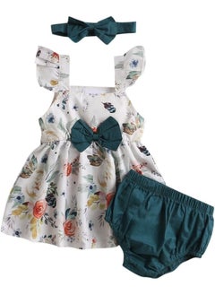 Hopscotch Hopscotch Baby Girls Overall & Dress Sets, White, White, 3 Months-6 Months  - Image 1