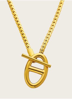 KAAF CREATIONS 18K Gold Plated Stainless Steel, Toggle Clasp Chain Necklace, 42 cm  - Image 2