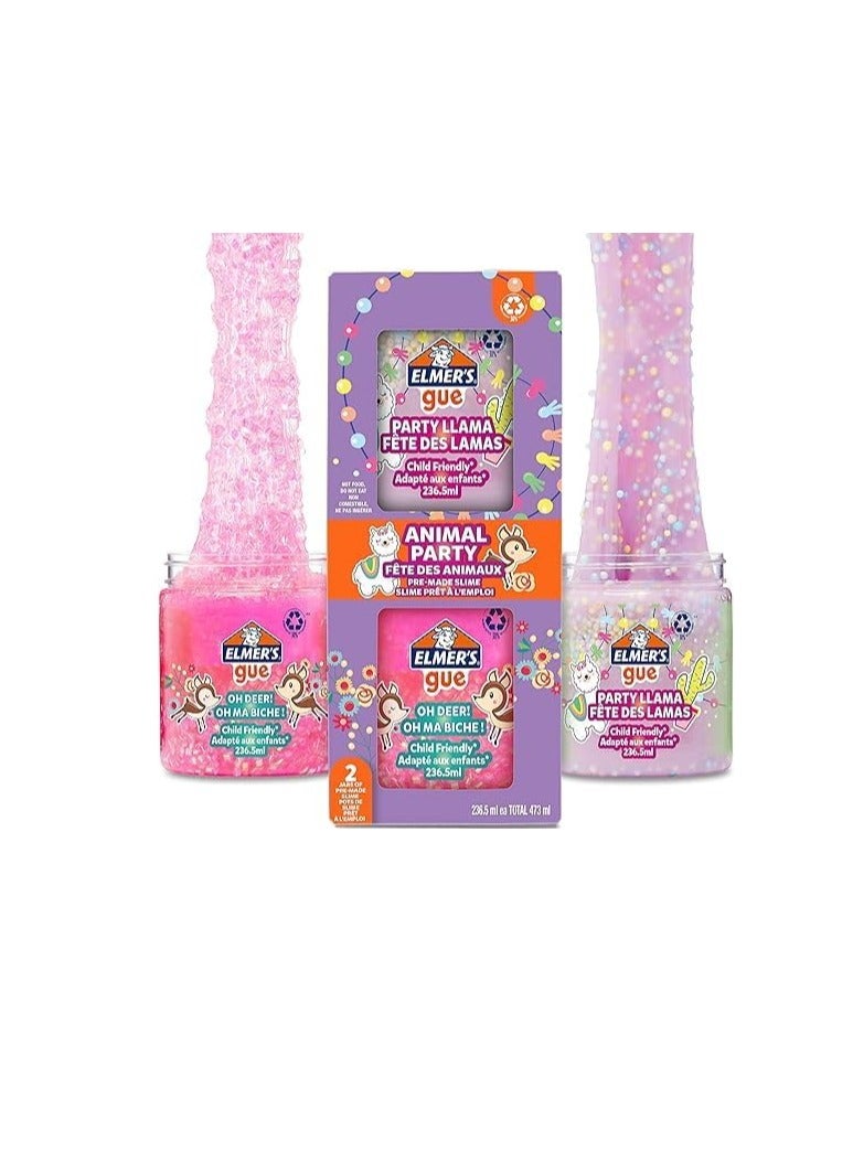 Elmers Elmer's Ready Slime Party Animals 236ML x 2Box - Image 1