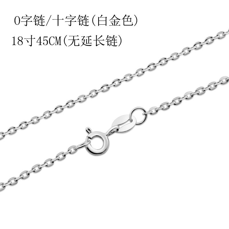 Mosaic version AliExpress Wish hot selling creative dancing elf ballet dancing girl banquet prom pendant female O word chain [platinum plated] 18 inch 45CM - Image 1