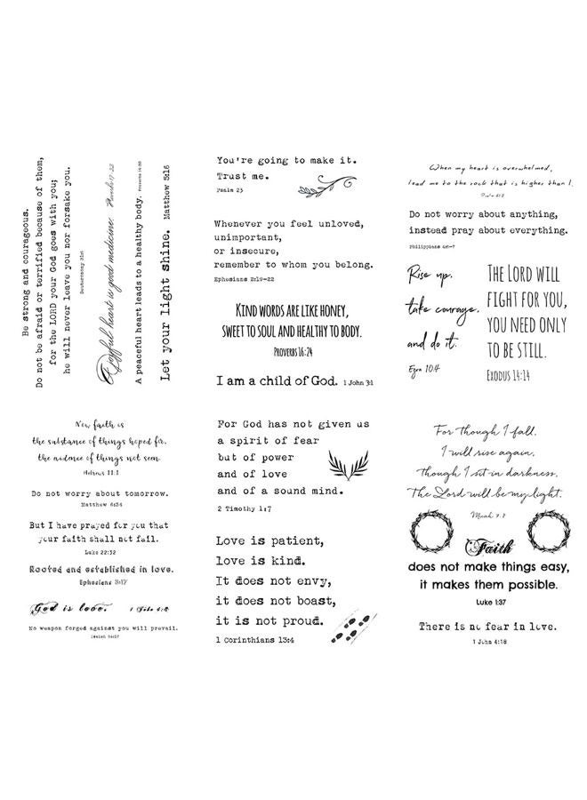 Everjoy 60+ تصميمات اقتباسات مسيحية ملهمة آيات الكتاب المقدس وشعارات تاتو مؤقتة - Image 2