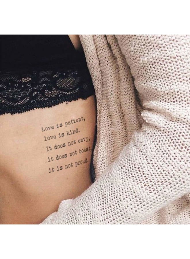 Everjoy 60+ تصميمات اقتباسات مسيحية ملهمة آيات الكتاب المقدس وشعارات تاتو مؤقتة - Image 5