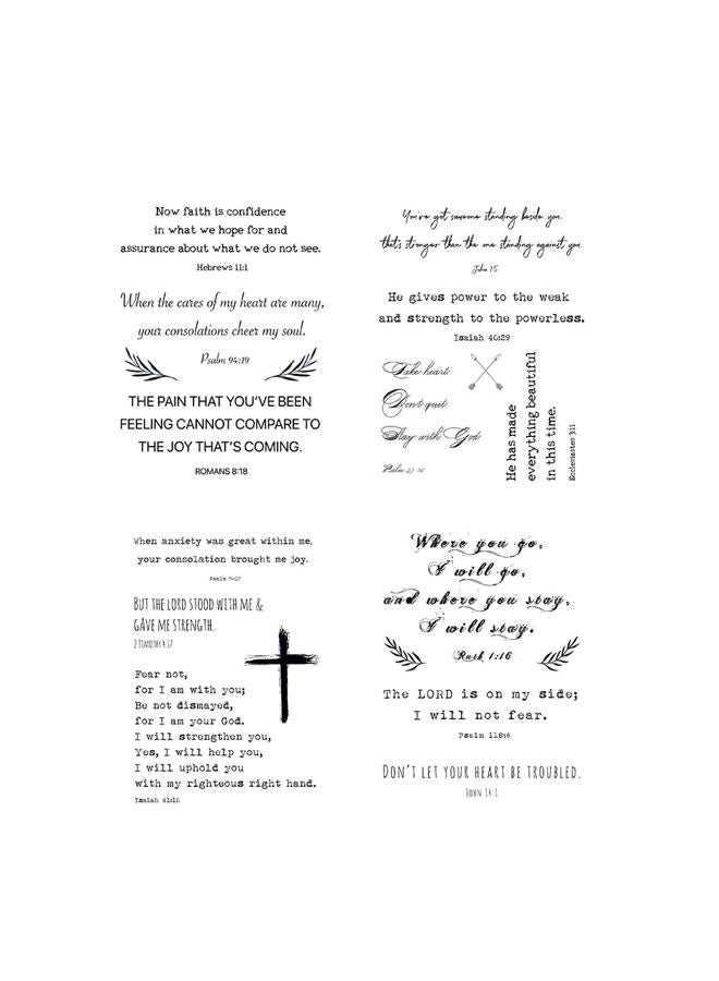 Everjoy 60+ تصميمات اقتباسات مسيحية ملهمة آيات الكتاب المقدس وشعارات تاتو مؤقتة - Image 3