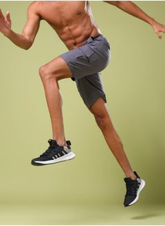 Technosport Men Solid Slim Fit Sports Shorts with TS FLEXI by Styli  - Image 5