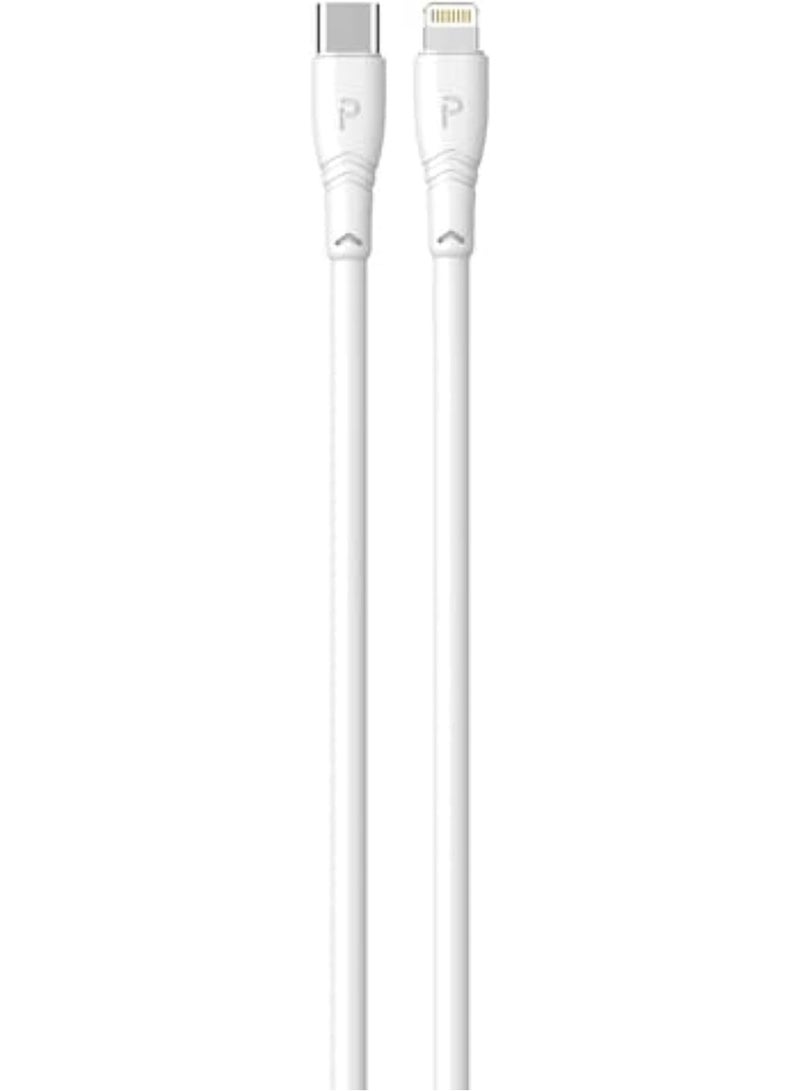 PVC 20W Data & Quick Charging USB-C to Lightning Cable 3m/9.8ft- White