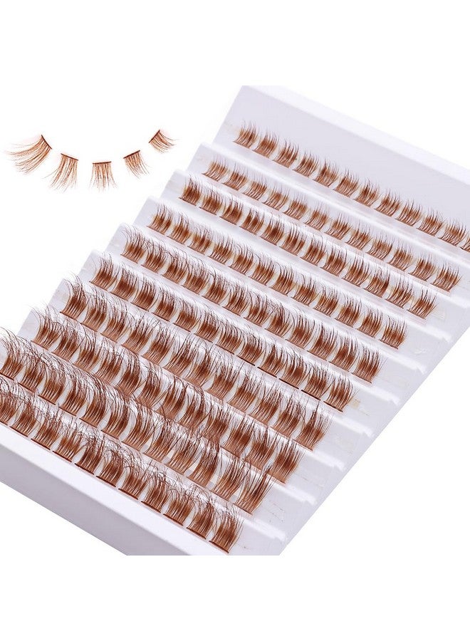 Outopen Brown Lashes Clusters 140Pcs Natural Look False Eyelashes Extensions D Curl Fluffy Wispy Cat Eye Lashes Individuals Diy Lash Extensions At Home (Z01) - Image 2