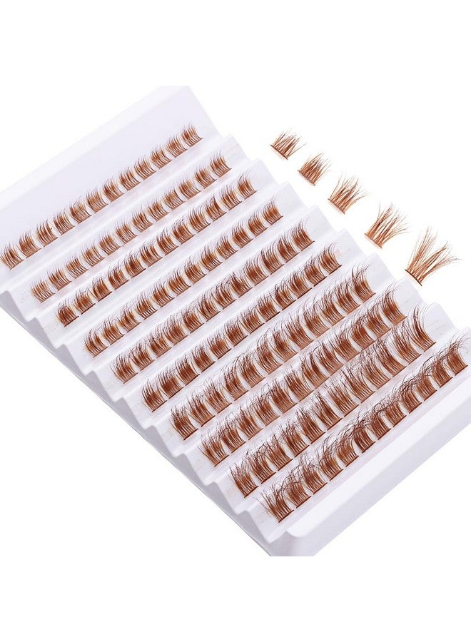 Outopen Brown Lashes Clusters 140Pcs Natural Look False Eyelashes Extensions D Curl Fluffy Wispy Cat Eye Lashes Individuals Diy Lash Extensions At Home (Z01) - Image 5