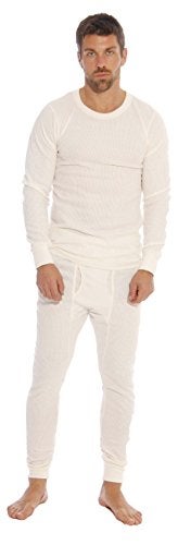 At The Buzzer Thermal Underwear Set for Men 95962-Ecru-L - Image 3