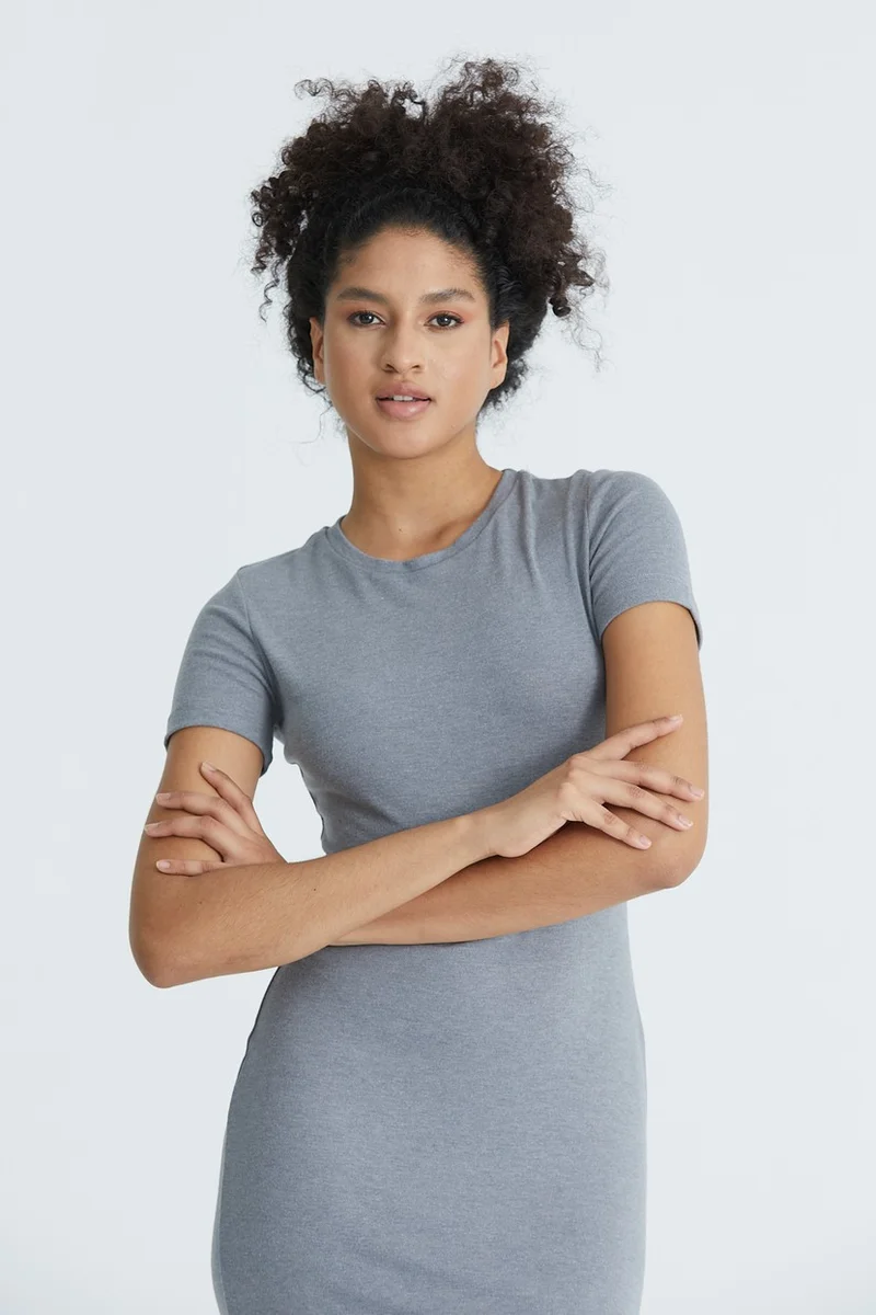Twenty3 Simple Grey T-Shirt Dress