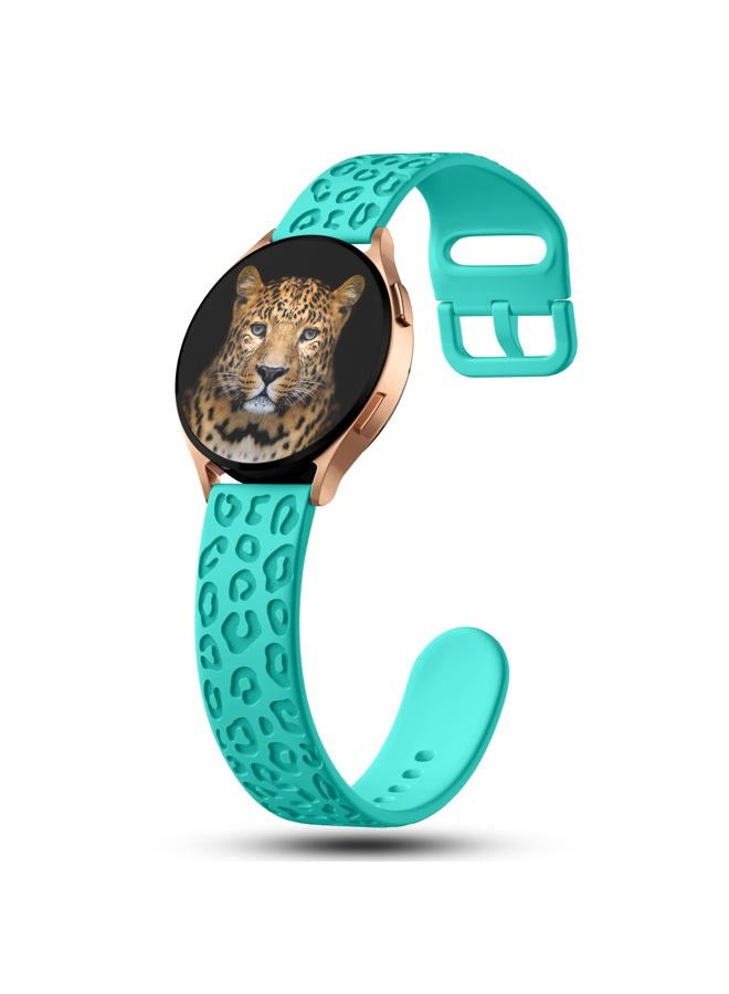 IKANFI 6Pack Engraved Band Compatible with Samsung Galaxy Watch 5 Band/Galaxy Watch 4 Bands/Galaxy Watch 3 Bands/Active 2 Watch Bands,20mm Leopard Silicone Sport Strap Replacement for Women Men- - Image 5