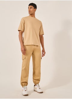 Styli Mid Rise Slim Fit Cargo Pants with Drawstring  - Image 2