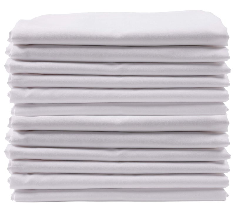 KAF Home Brushed Microfiber Pillow Cases Bulk Pack Control Allergies and Ensure Sound Sleep Set of 12 White