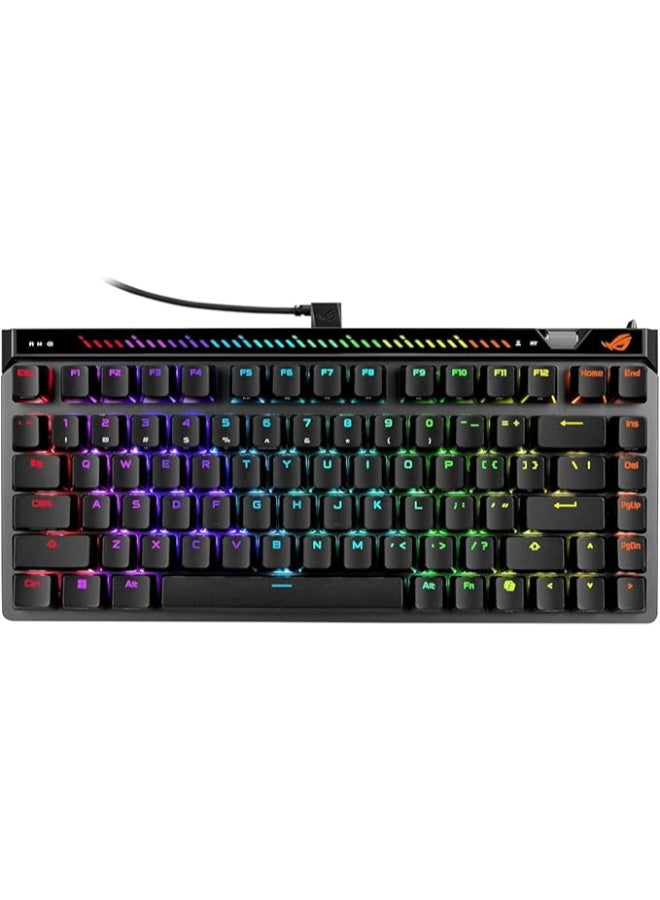 أسوس لوحة مفاتيح الألعاب السلكية ASUS ROG Falchion Ace 75 HE بتأثير هال - 75% TKL، USB، مفاتيح مغناطيسية HFX V2 قابلة للتبديل، تفعيل سريع، استبيان 8KHz، غلاف مفاتيح PBT، حقيبة حمل، تكوين عبر الويب - أسود - Image 1