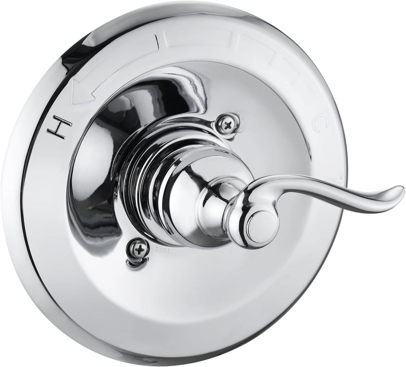DLymtrx Replacement for Delta 13/14 Series BT14096 Trim Kit, Shower Cover Plate with Handle (Cartridge and Valve Not Included),Chrome - Image 1