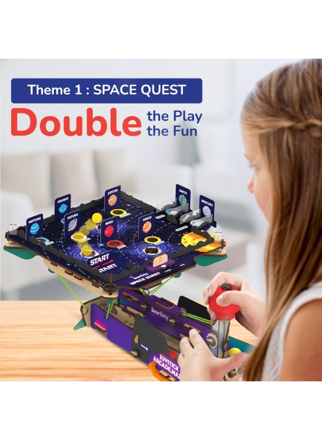 Smartivity Joystick Arcade Maze Toy for Kids 6-14 Years | 2in1 Space & Jungle Theme Adventures I Birthday Gift for Boys & Girls I STEM Educational DIY Science Toys for Kids Ages 6,7,8,9,10,11,12,13,14 - Image 2
