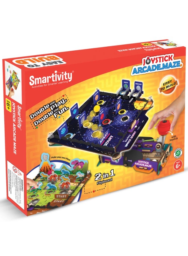 Smartivity Joystick Arcade Maze Toy for Kids 6-14 Years | 2in1 Space & Jungle Theme Adventures I Birthday Gift for Boys & Girls I STEM Educational DIY Science Toys for Kids Ages 6,7,8,9,10,11,12,13,14 - Image 1