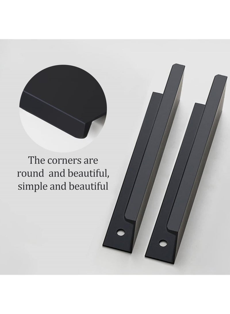 SYOSI Modern Aluminum Alloy Cabinet Handles, 80mm Length, 64mm Screw Spacing, Stylish Hidden Handles for Furniture, Bedroom, Door, Drawer, 10PCS  - Image 3