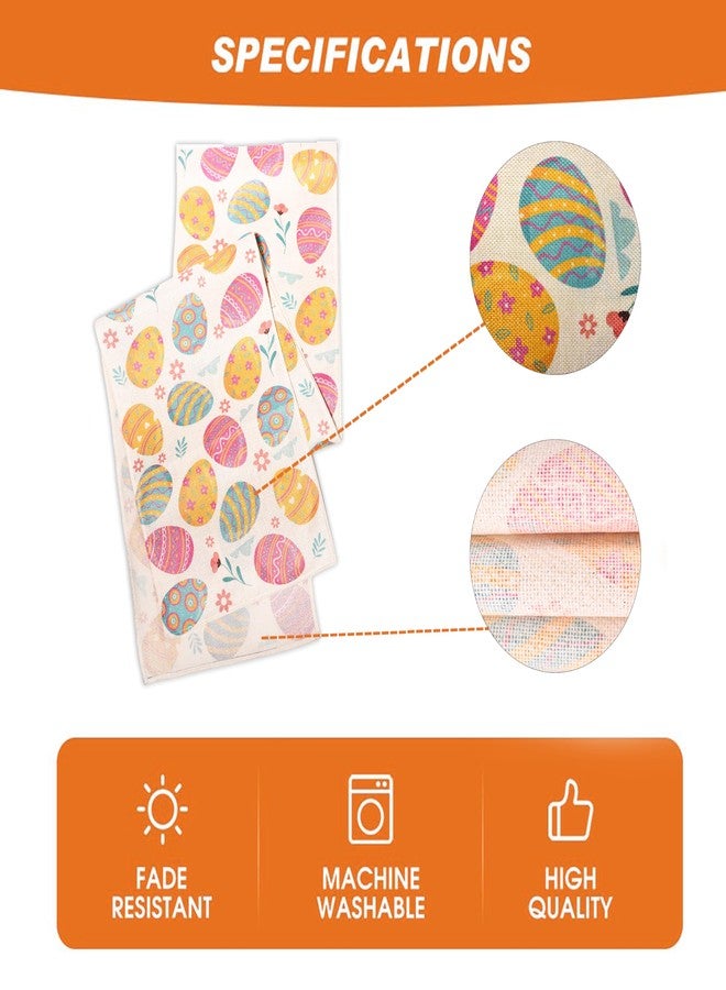Moffris Happy Easter Egg Placemats Set of 4, 12x18 Inch Easter Spring Table Mats for Table Indoor Home Party Decor - Image 5