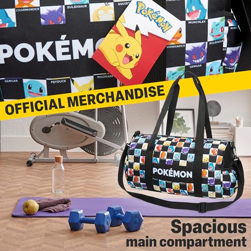 Pokemon Anime Gym Bag Kids Duffle Bag Teenagers Pikachu Travel Carry On Bag Sports Dance Bag Sleepover Overnight Athletic Football Weekender - Image 3