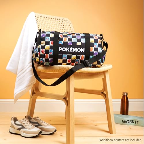 Pokemon Anime Gym Bag Kids Duffle Bag Teenagers Pikachu Travel Carry On Bag Sports Dance Bag Sleepover Overnight Athletic Football Weekender - Image 5