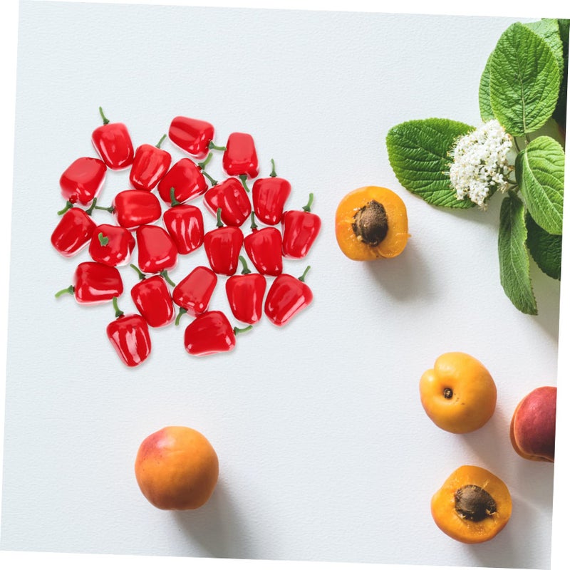 20Pcs Mini Artificial Chili Pepper Decor Simulation Faux Vegetables Cognitive Toys - Image 5