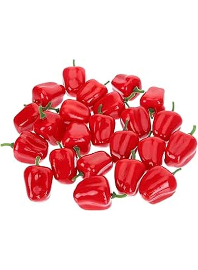 20Pcs Mini Artificial Chili Pepper Decor Simulation Faux Vegetables Cognitive Toys - Image 1