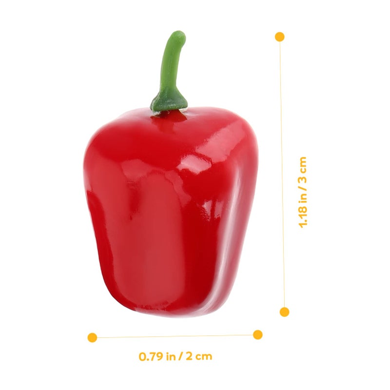 20Pcs Mini Artificial Chili Pepper Decor Simulation Faux Vegetables Cognitive Toys - Image 3