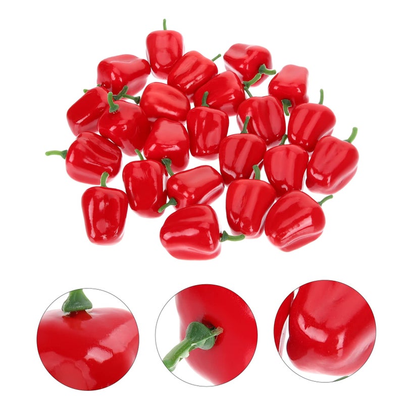 20Pcs Mini Artificial Chili Pepper Decor Simulation Faux Vegetables Cognitive Toys - Image 4