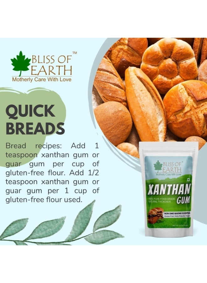 BLISS OF EARTH Xanthan Gum Powder for Ice Cream, Natural Thickener Xanthan Gum for Baking & Cooking, 100% Pure Food Grade | Gluten Free | Keto Friendly | Vegan – Pack of 3 x 113g - Image 4