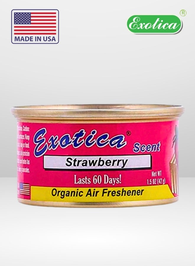 EXOTICA American Air Freshener Organic Scent Fragrance for Car (STRAWBERRY)