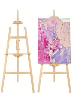 LIMOS Adjustable Wooden Durable Art Artist Sketch Drawing Stand Easel Stand – Compatible with 150Cm/ 59 Inch Canvas, Foldable Art Painting Tripod for Wedding Signage, Posters, and Art Display – Suitable for Adults, Beginners, and Students  - Image 1