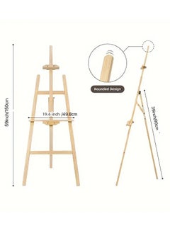 LIMOS Adjustable Wooden Durable Art Artist Sketch Drawing Stand Easel Stand – Compatible with 150Cm/ 59 Inch Canvas, Foldable Art Painting Tripod for Wedding Signage, Posters, and Art Display – Suitable for Adults, Beginners, and Students  - Image 4