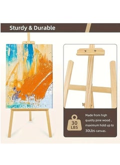 LIMOS Adjustable Wooden Durable Art Artist Sketch Drawing Stand Easel Stand – Compatible with 150Cm/ 59 Inch Canvas, Foldable Art Painting Tripod for Wedding Signage, Posters, and Art Display – Suitable for Adults, Beginners, and Students  - Image 5