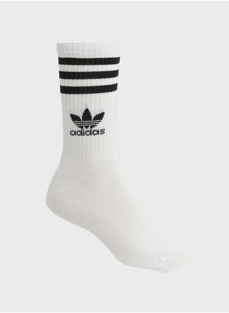 adidas Originals Mid Cut Crew Socks 3 Pairs