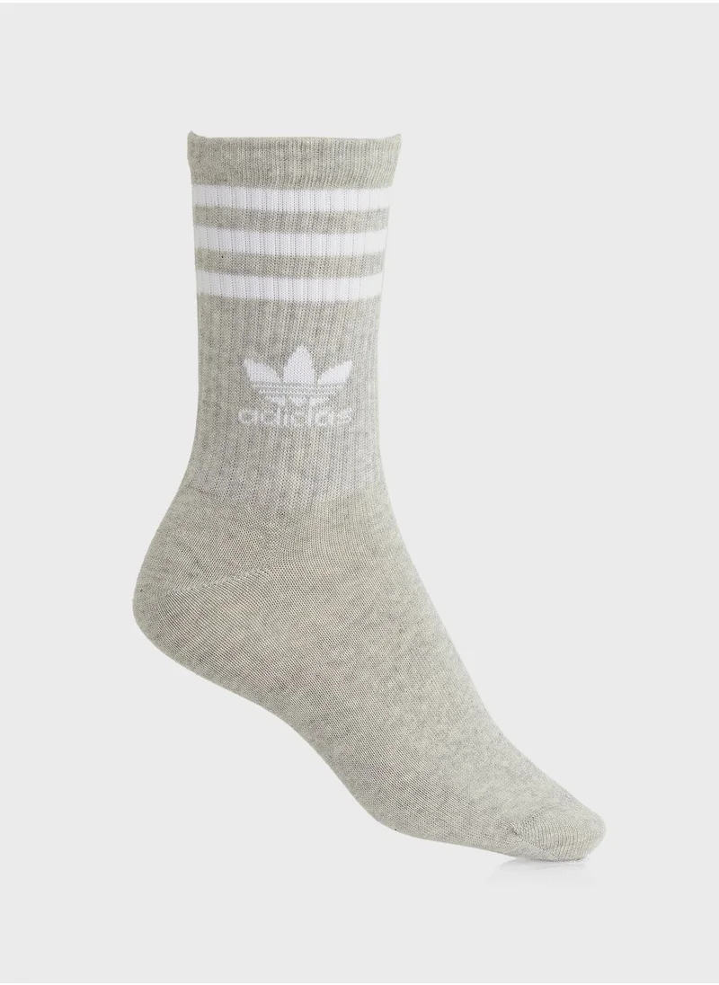 adidas Originals Mid Cut Crew Socks 3 Pairs