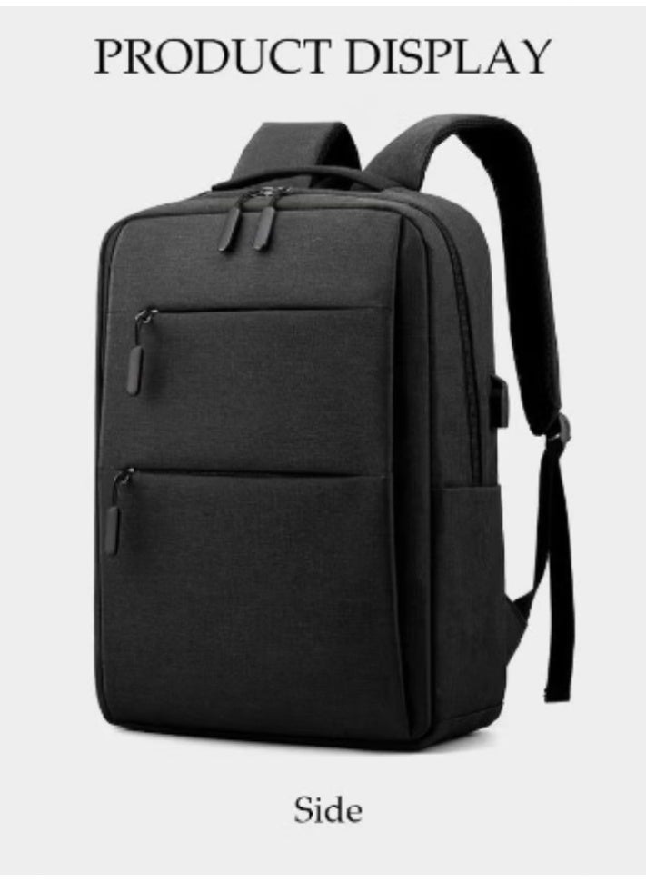 DUNISO Travel Laptop Backpack Business Anti Theft Slim Durable Computer Shoulder Pack with USB Charging Port Water Resistant College School Computer Bag Gifts for Men & Women Fits 15.6 Inch Notebook Black - Image 2