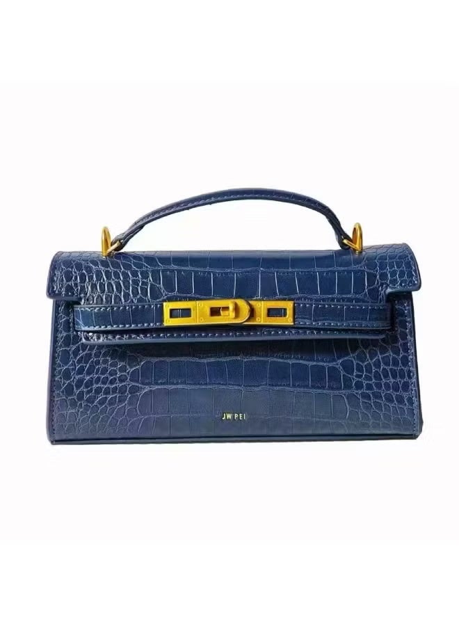 JW PEI Noor Handbag, Crocodile-Embossed Kelly Style Bag, Adjustable Shoulder Strap Purse - Image 1