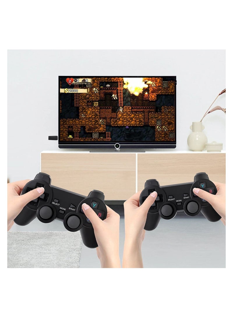 Wireless Retro Game Console, Plug and Play Video Game Stick Built in 10000+ Games,9 Classic Emulators, 4K High Definition HDMI Output for TV with Dual 2.4G Wireless Controllers  - Image 2