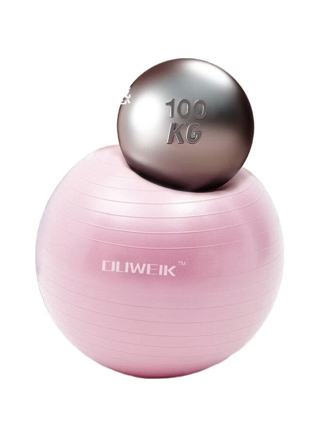 Dweck Yoga Ball, Thickened Non-Slip Elastic Adult Fitness Ball, Professional Balance Core Training, Princess Pink, 55Cm - Image 1