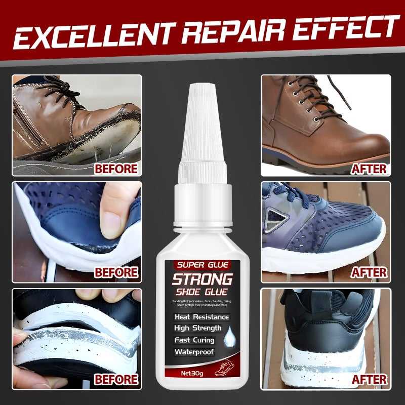 Vigorder Shoe Glue 30g, Heavy Duty Shoe Glue Sole Repair for Boots, Sneakers, and Heels, Waterproof and Flexible Adhesive for Durable Repair - Image 3